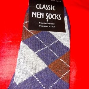 Men's argyle socks size 10 to 13